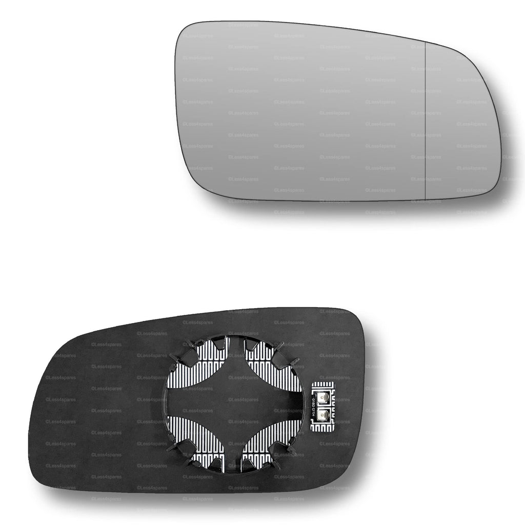 Replacement Wing Mirror Glass Right for VW Golf 1996-2004 Clip-On Driver Off side Heated with Blind Spot