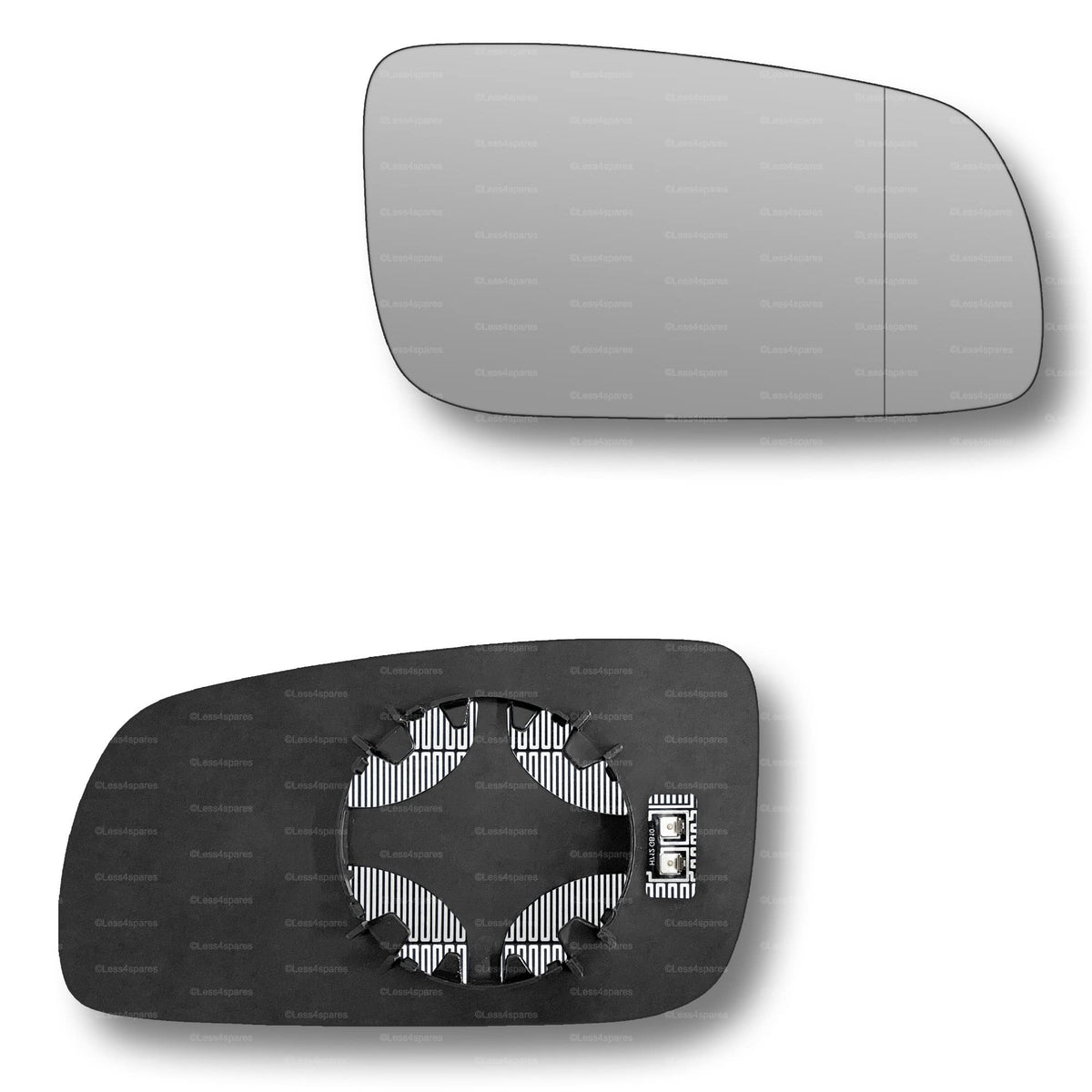 Replacement Wing Mirror Glass Right for Audi A4 1994-1999 Clip-On Driver Off side Heated with Blind Spot