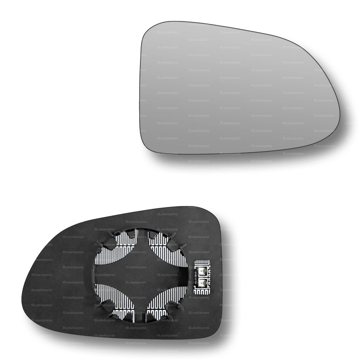 Replacement Wing Mirror Glass Right for Hyundai Santa Fe 2018-2022 Clip-On Driver Off side Heated Convex