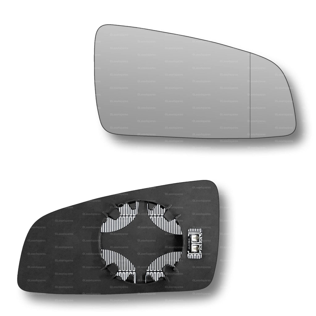 Replacement Wing Mirror Glass Right for Vauxhall Zafira 2005-2009 Clip-On Driver Off side Heated with Blind Spot