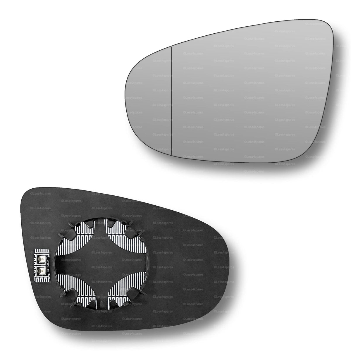 Replacement Wing Mirror Glass Left for VW Touran 2009-2015 Clip-On Passenger Near Side N/S Heated with Blind Spot
