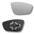 Replacement Wing Mirror Glass Right for Citroen C3 2016-2021 Clip-On Driver Off side Heated Convex