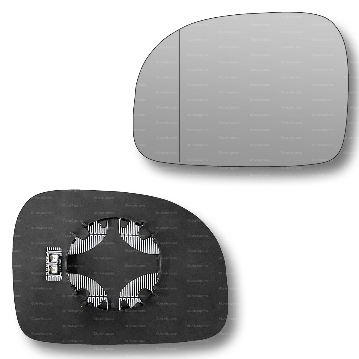 Replacement Wing Mirror Glass Left for Mercedes Viano 2004-2009 Clip-On Passenger Near Side N/S Heated with Blind Spot