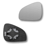 Replacement Wing Mirror Glass Left for Peugeot 407 2009-2010 Clip-On Passenger Near Side N/S Heated Convex