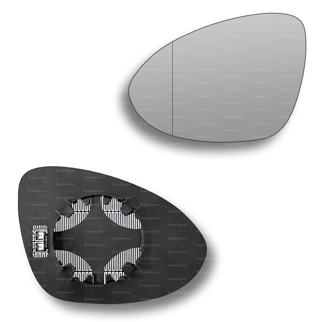 Replacement Wing Mirror Glass Left for Porsche Cayenne 2019-2022 Clip-On Passenger Near Side N/S Heated with Blind Spot