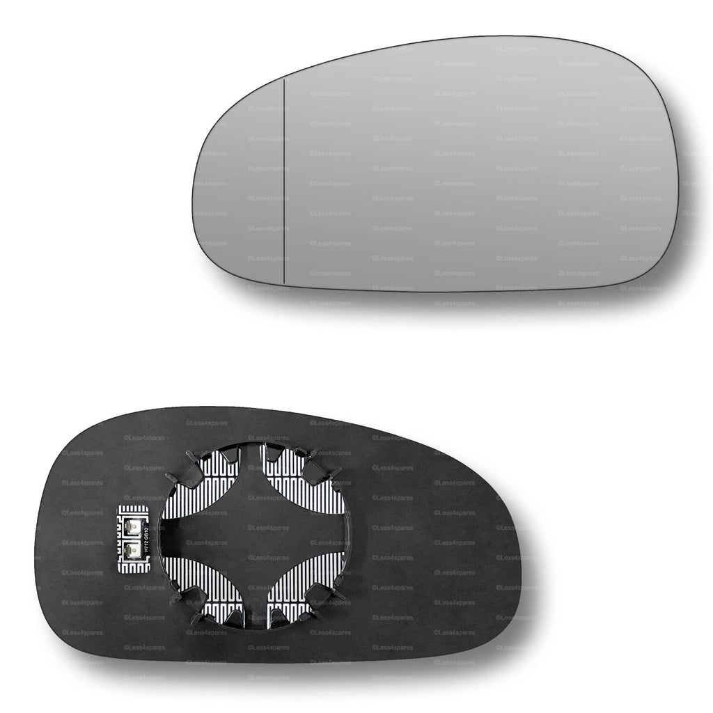 Replacement Wing Mirror Glass Left for Audi TT 1999-2006 Clip-On Passenger Near Side N/S Heated with Blind Spot