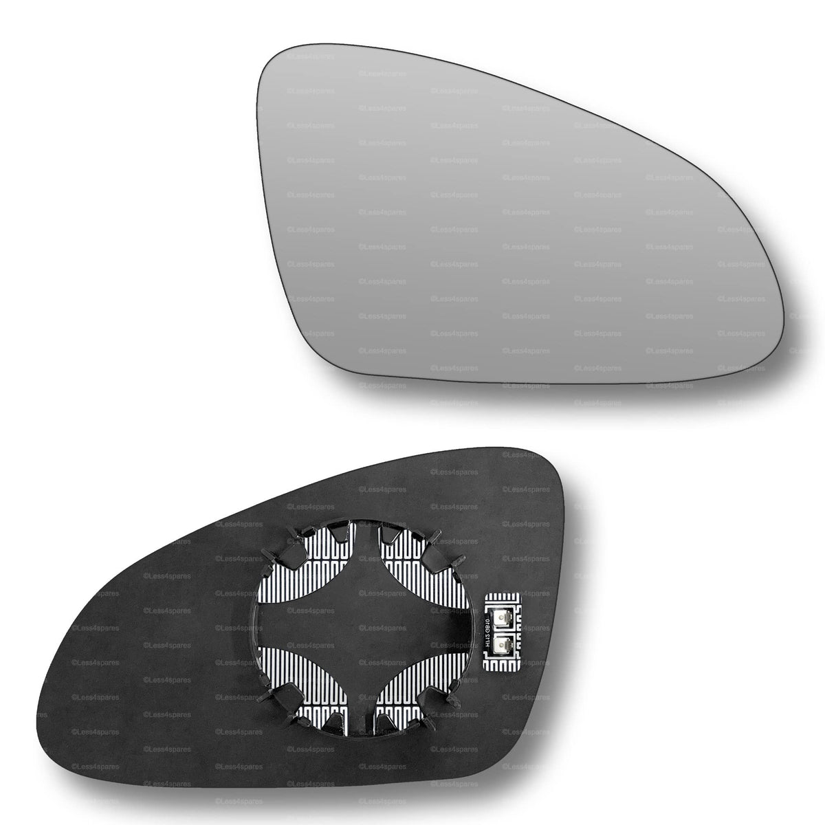 Replacement Wing Mirror Glass Right for Vauxhall Cascada 2013-2019 Clip-On Driver Off side Heated Convex