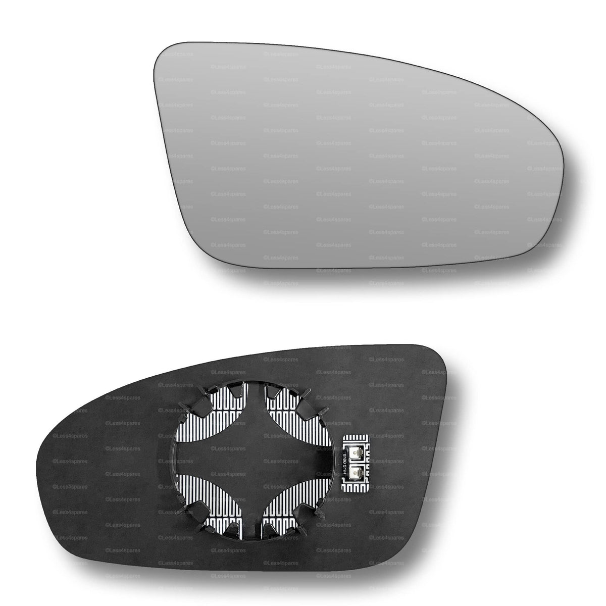 Replacement Wing Mirror Glass Right for BMW M5 2011-2016 Clip-On Driver Off side Heated Convex