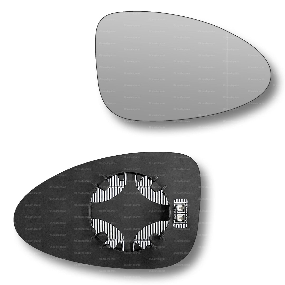 Replacement Wing Mirror Glass Right for Porsche Cayman 2016-2022 Clip-On Driver Off side Heated with Blind Spot