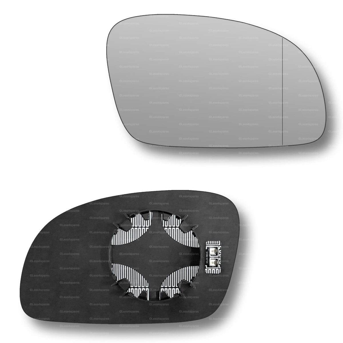 Replacement Wing Mirror Glass Right for VW New Beetle 2003-2010 Clip-On Driver Off side Heated with Blind Spot