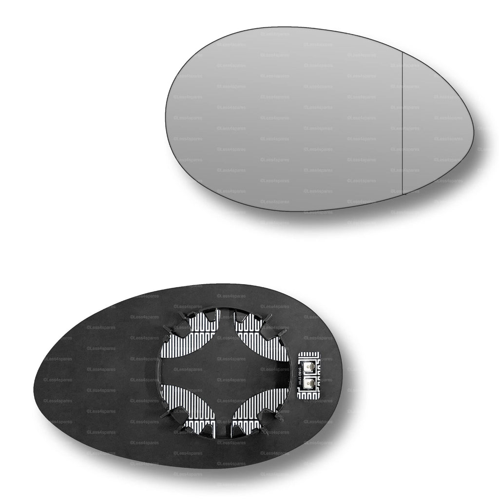 Replacement Wing Mirror Glass Right for Alfa Romeo 156 1997-2005 Clip-On Driver Off side Heated with Blind Spot