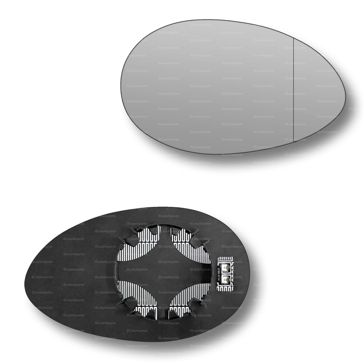 Replacement Wing Mirror Glass Right for Alfa Romeo 156 1997-2005 Clip-On Driver Off side Heated with Blind Spot