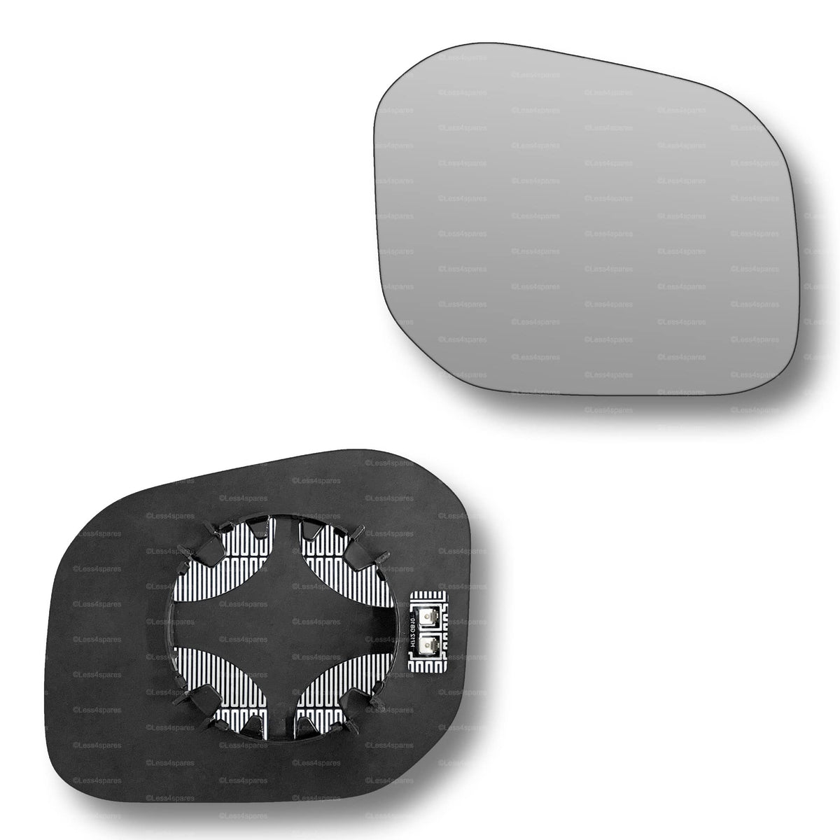 Replacement Wing Mirror Glass Right for VW Caddy 2015-2020 Clip-On Driver Off side Heated Convex
