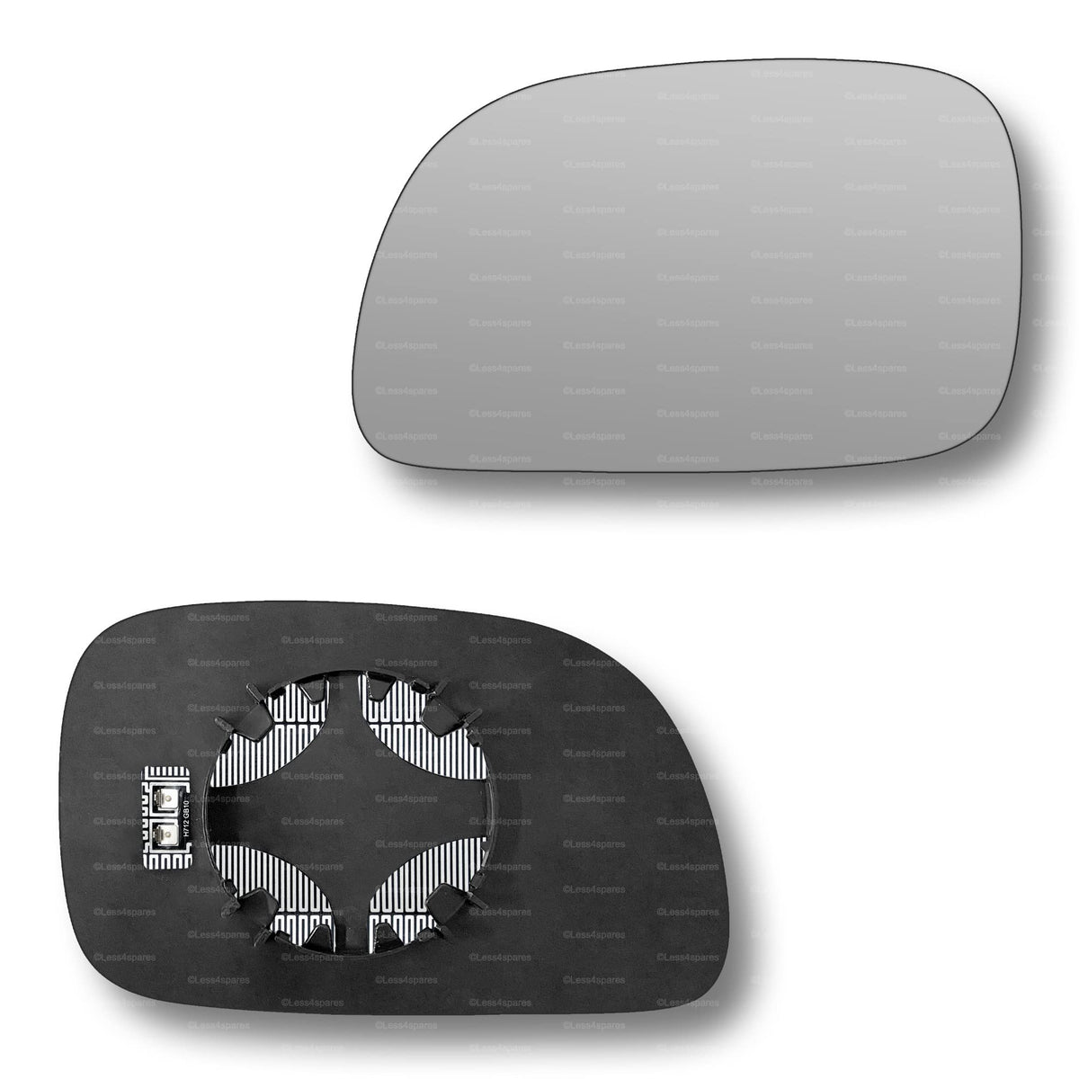 Replacement Wing Mirror Glass Left for Dodge Caravan 1996-2007 Clip-On Passenger Near Side N/S Heated Convex