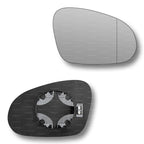 Replacement Wing Mirror Glass Right for VW Eos 2006-2008 Clip-On Driver Off side Heated with Blind Spot