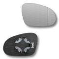 Replacement Wing Mirror Glass Right for VW Golf Plus 2004-2014 Clip-On Driver Off side Heated with Blind Spot
