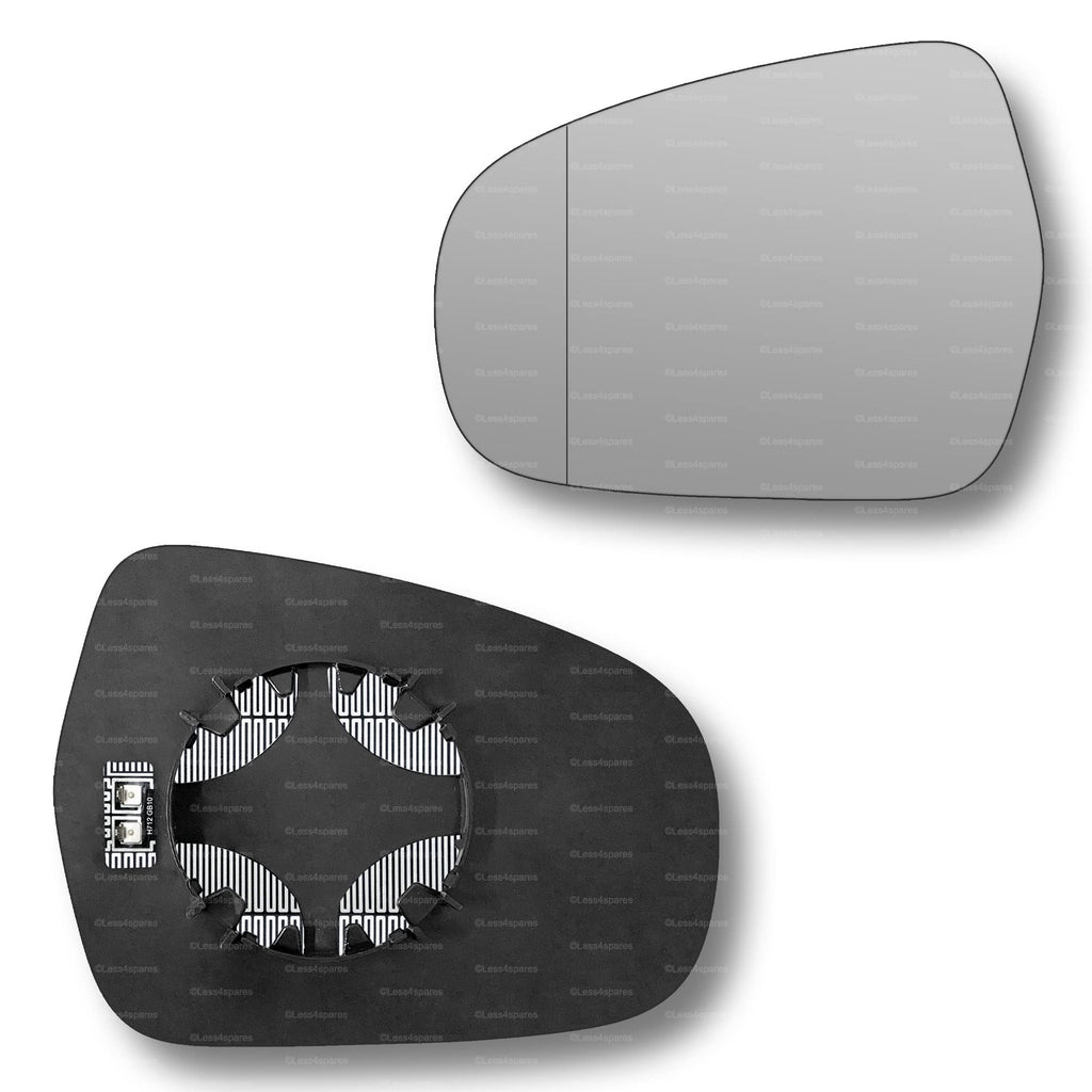 Replacement Wing Mirror Glass Left for Suzuki Vitara 2015-2020 Clip-On Passenger Near Side N/S Heated with Blind Spot