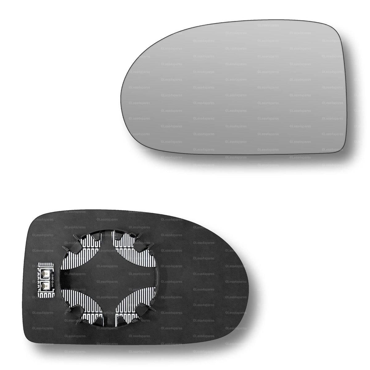 Replacement Wing Mirror Glass Left for Dodge Caliber 2006-2009 Clip-On Passenger Near Side N/S Heated Convex