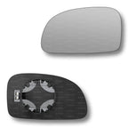 Replacement Wing Mirror Glass Left for Daewoo Chevrolet Tacuma 2000-2008 Clip-On Passenger Near Side N/S Heated Convex