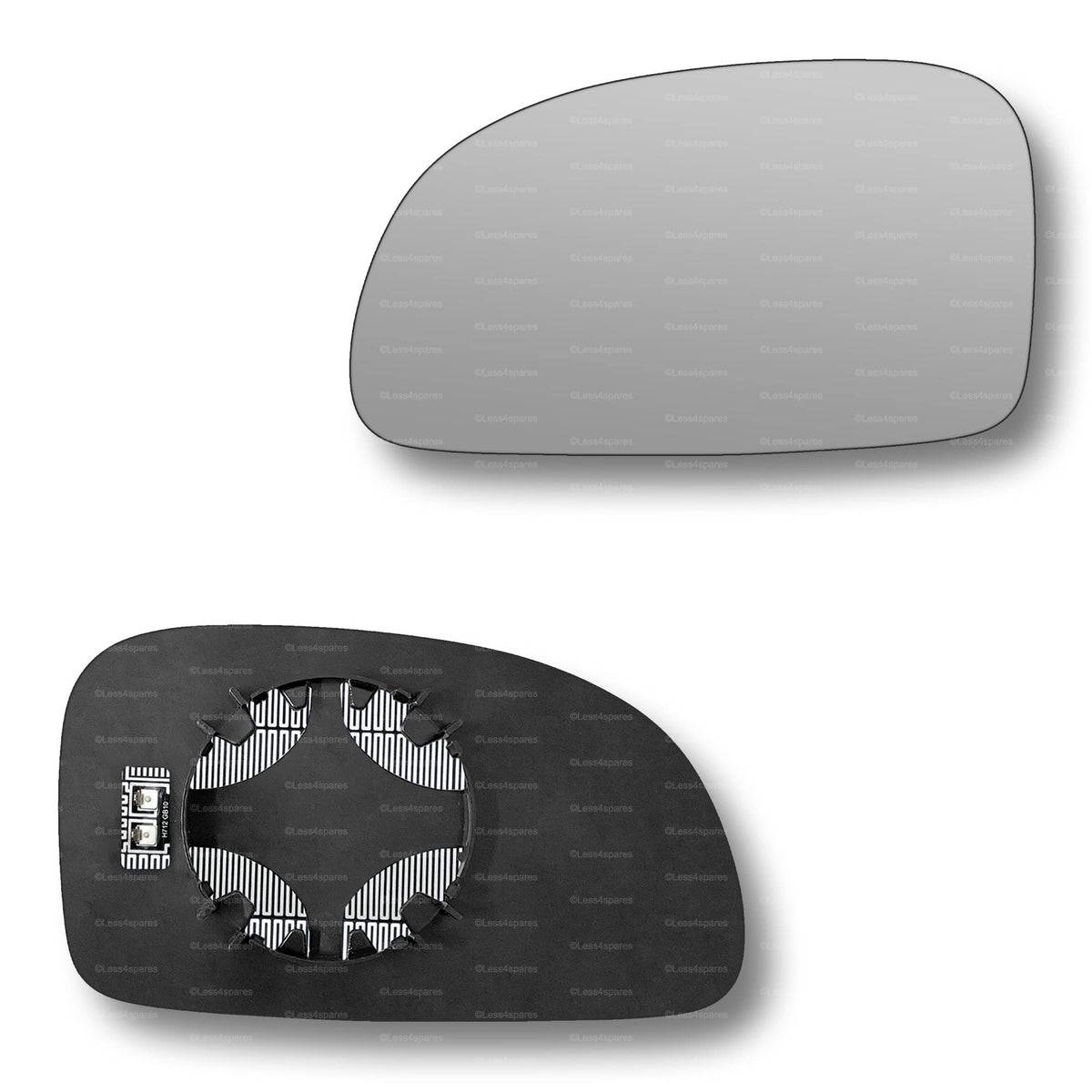 Replacement Wing Mirror Glass Left for Daewoo Chevrolet Tacuma 2000-2008 Clip-On Passenger Near Side N/S Heated Convex