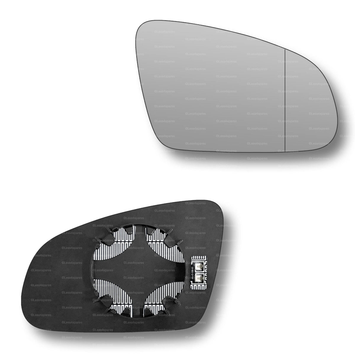 Replacement Wing Mirror Glass Right for Hyundai Kona 2017-2022 Clip-On Driver Off side Heated with Blind Spot