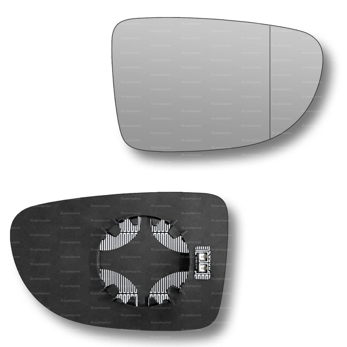 Replacement Wing Mirror Glass Right for Renault Zoe 2012-2020 Clip-On Driver Off side Heated with Blind Spot