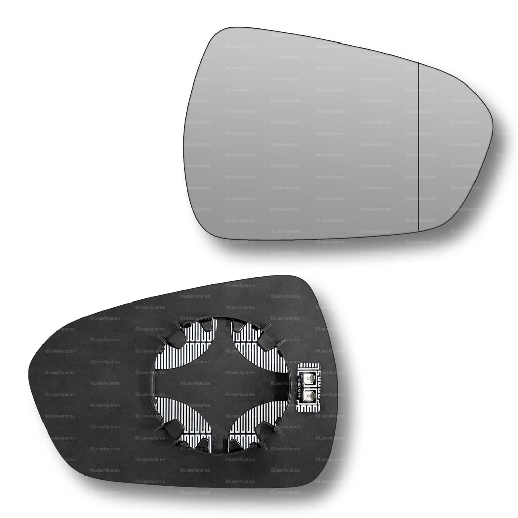 Replacement Wing Mirror Glass Right for Ford Mondeo 2014-2022 Clip-On Driver Off side Heated with Blind Spot
