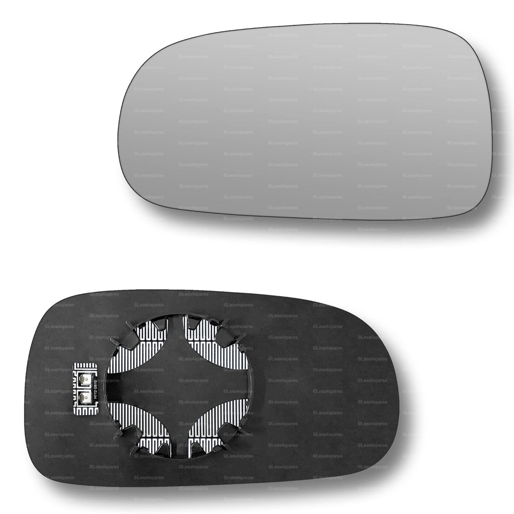 Replacement Wing Mirror Glass Left for Saab 9 5 2003-2008 Clip-On Passenger Near Side N/S Heated Convex