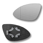 Replacement Wing Mirror Glass Left for Porsche Cayenne 2010-2018 Clip-On Passenger Near Side N/S Heated with Blind Spot