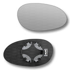 Replacement Wing Mirror Glass Right for Smart City Coupe, Fortwo, Roadster 1998-2007 Clip-On Driver Off side Heated Convex