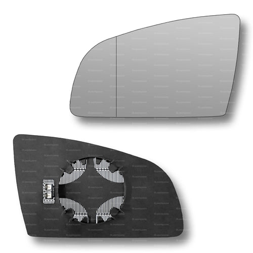 Replacement Wing Mirror Glass Left for Audi A6 2004-2008 Clip-On Passenger Near Side N/S Heated with Blind Spot