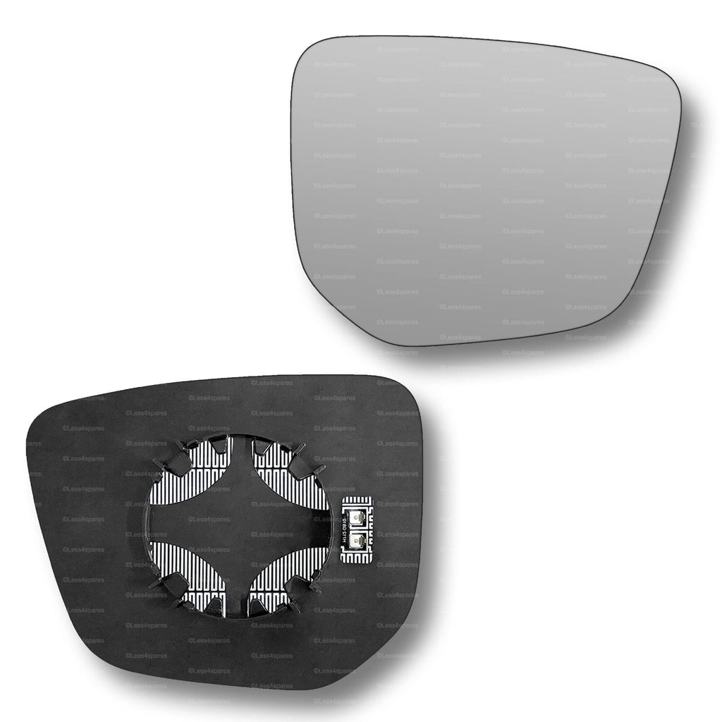 Replacement Wing Mirror Glass Right for Mitsubishi Eclipse Cross 2018-2022 Clip-On Driver Off side Heated Convex