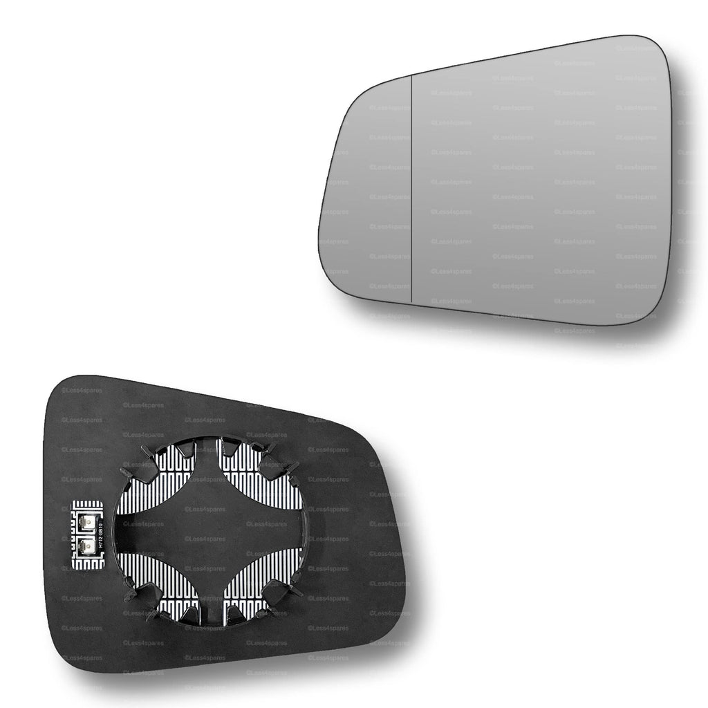 Replacement Wing Mirror Glass Left for VW Caddy 2020-2022 Clip-On Passenger Near Side N/S Heated with Blind Spot
