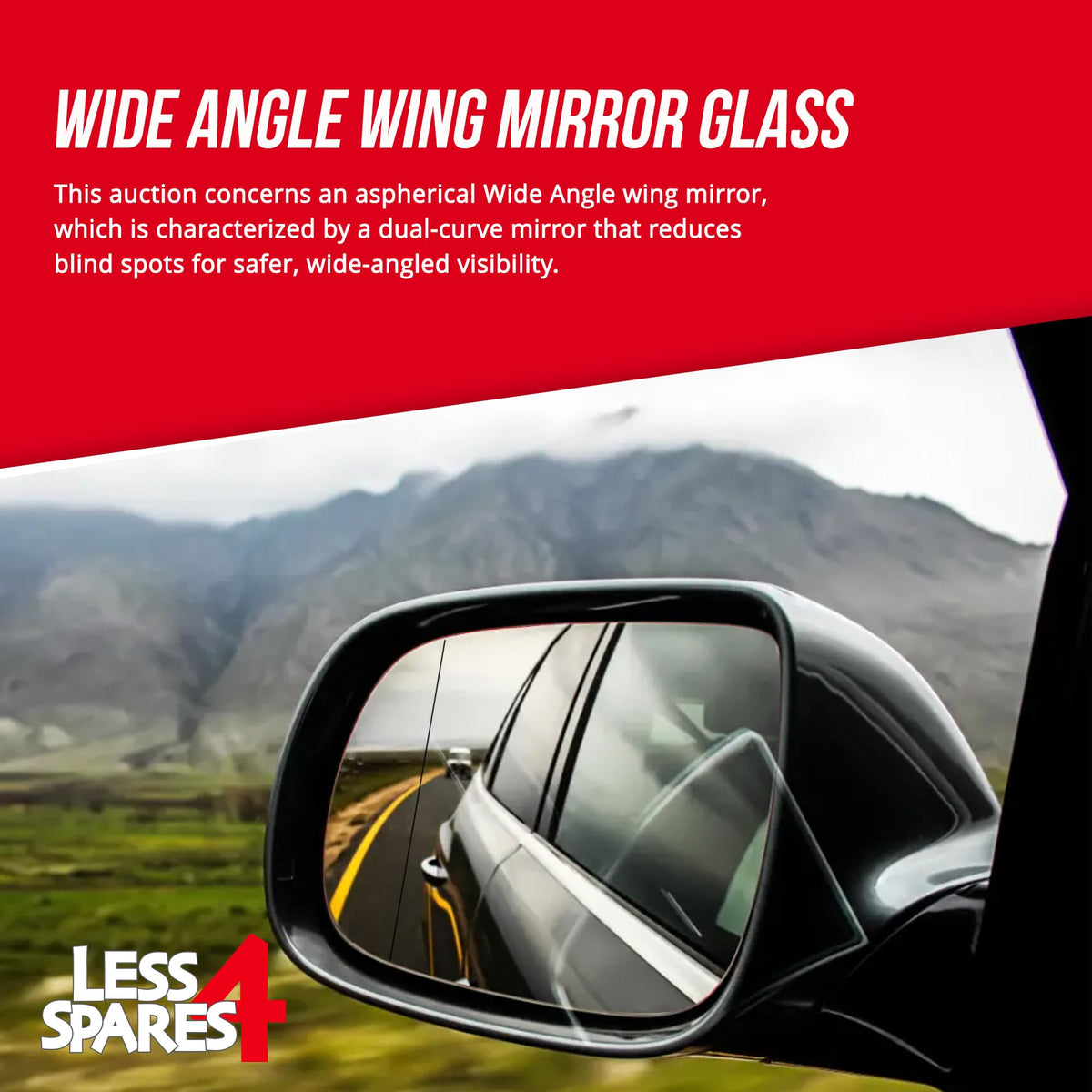 Replacement Wing Mirror Glass Right for VW Golf 1996-2004 Clip-On Driver Off side Heated with Blind Spot - image 2