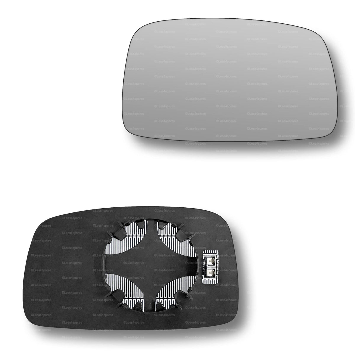 Replacement Wing Mirror Glass Right for VW Corrado 1988-1995 Clip-On Driver Off side Heated Convex