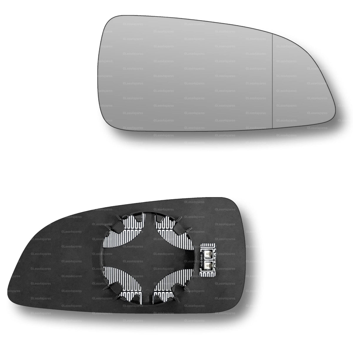 Replacement Wing Mirror Glass Right for Vauxhall Astra 2004-2008 Clip-On Driver Off side Heated with Blind Spot