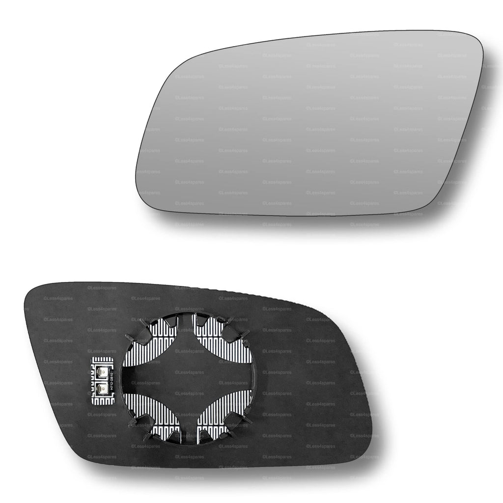 Replacement Wing Mirror Glass Left for Audi A3 2000-2003 Clip-On Passenger Near Side N/S Heated Convex