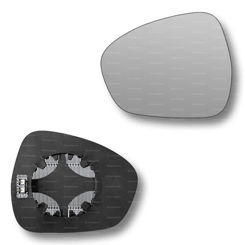 Replacement Wing Mirror Glass Left for Alfa Romeo Stelvio 2017-2022 Clip-On Passenger Near Side N/S Heated Convex