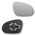 Replacement Wing Mirror Glass Right for VW Eos 2006-2008 Clip-On Driver Off side Heated Convex