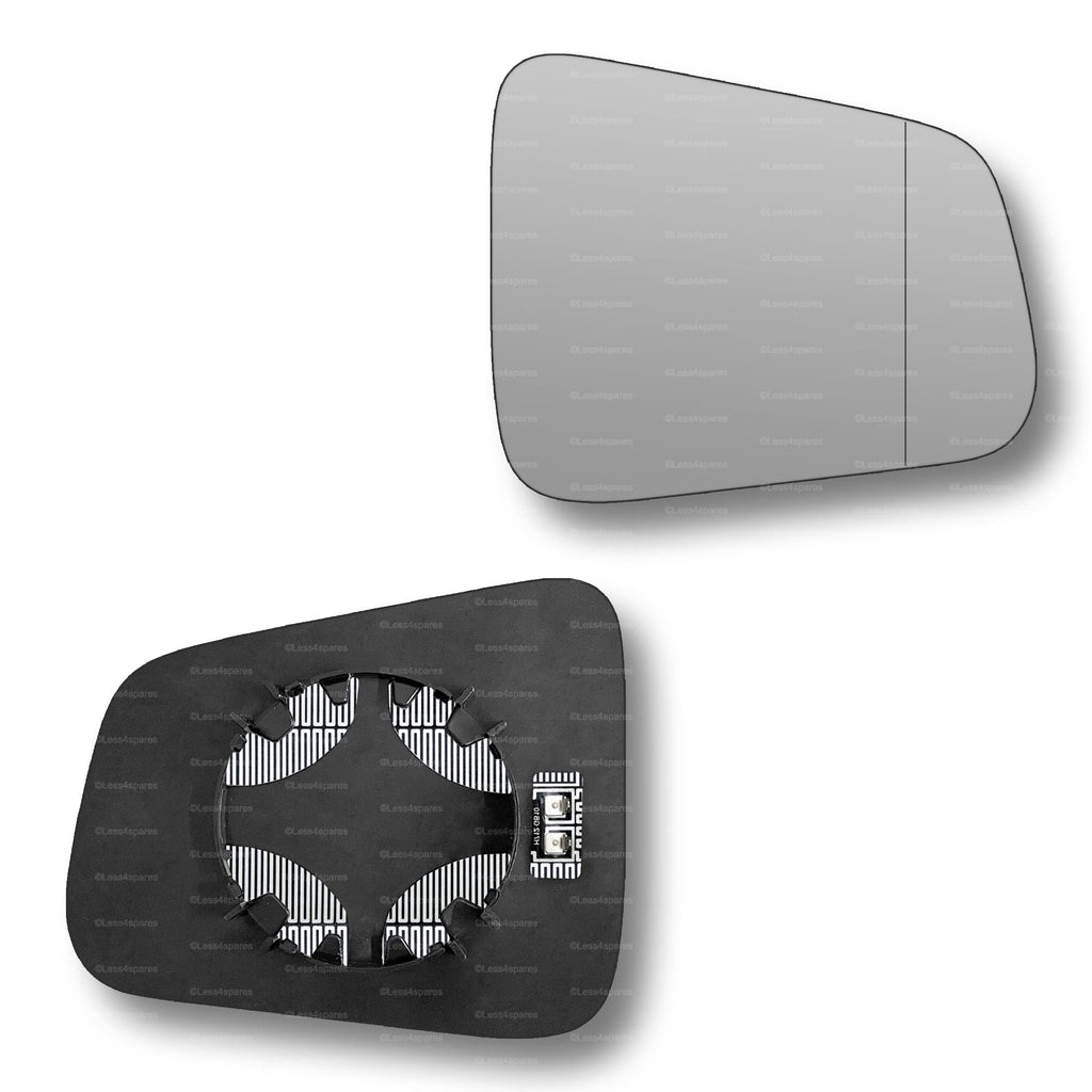 Replacement Wing Mirror Glass Right for VW Caddy 2020-2022 Clip-On Driver Off side Heated with Blind Spot