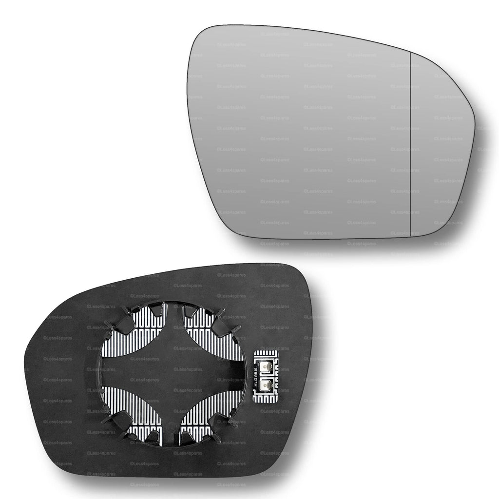 Replacement Wing Mirror Glass Right for Land Rover Range Rover Evoque 2011-2013 Clip-On Driver Off side Heated with Blind Spot