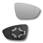 Replacement Wing Mirror Glass Right for VW Scirocco 2008-2017 Clip-On Driver Off side Heated with Blind Spot