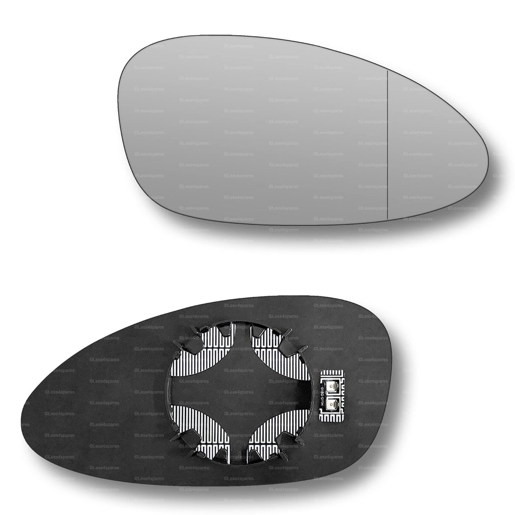 Replacement Wing Mirror Glass Right for Porsche 928 968 1992-1995 Clip-On Driver Off side Heated with Blind Spot