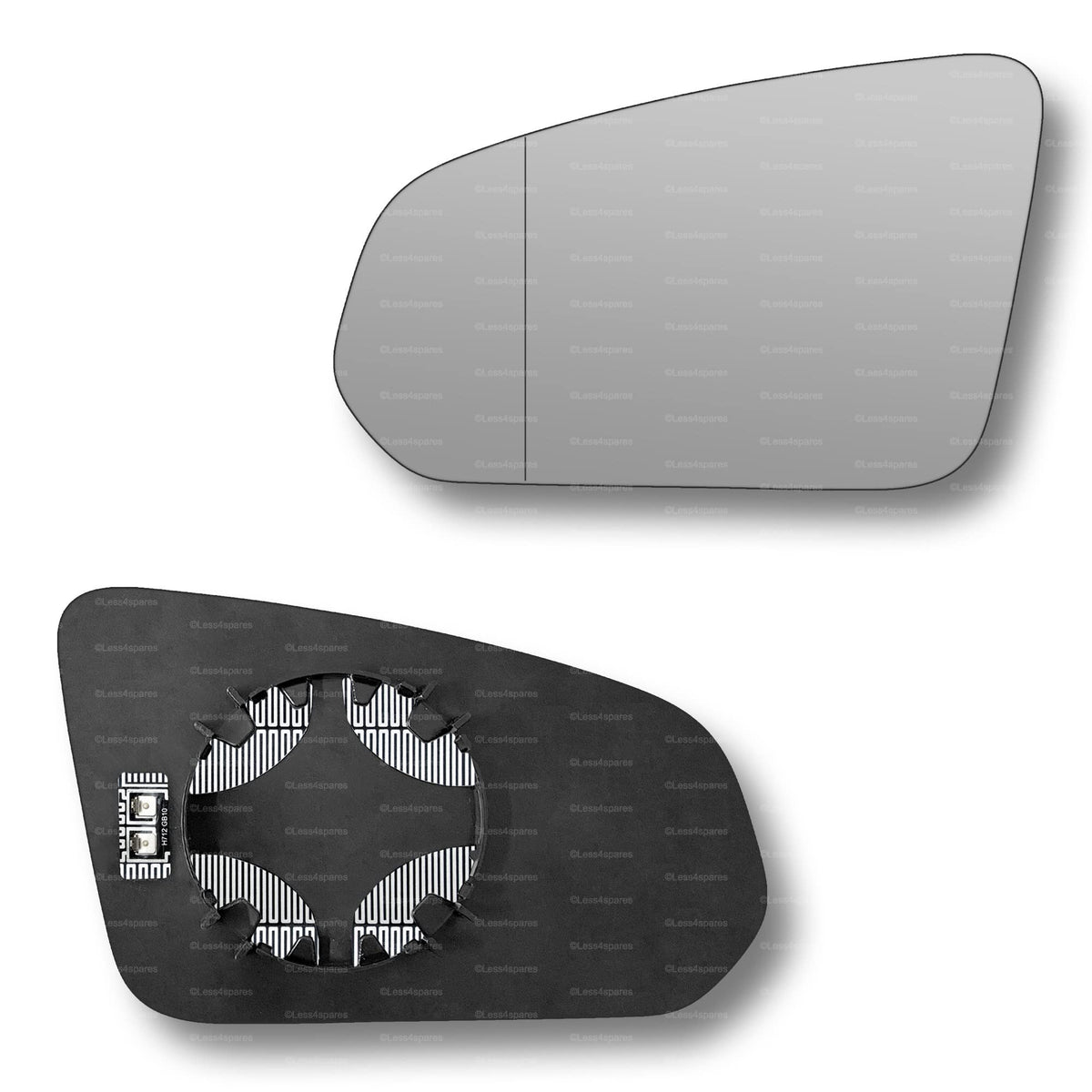 Replacement Wing Mirror Glass Left for Volvo S90 2016-2022 Clip-On Passenger Near Side N/S Heated with Blind Spot