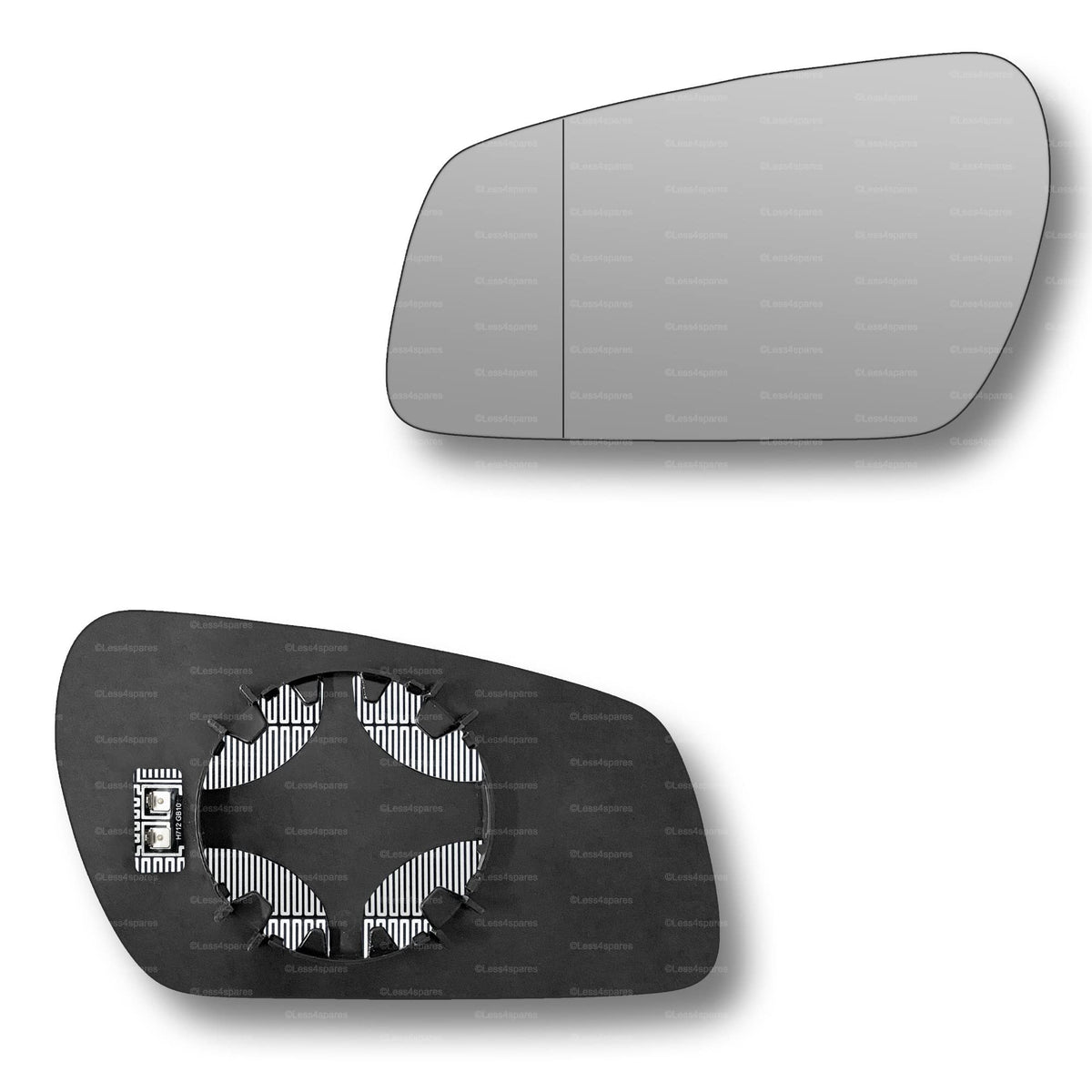 Replacement Wing Mirror Glass Left for Ford Fiesta 2005-2008 Clip-On Passenger Near Side N/S Heated with Blind Spot
