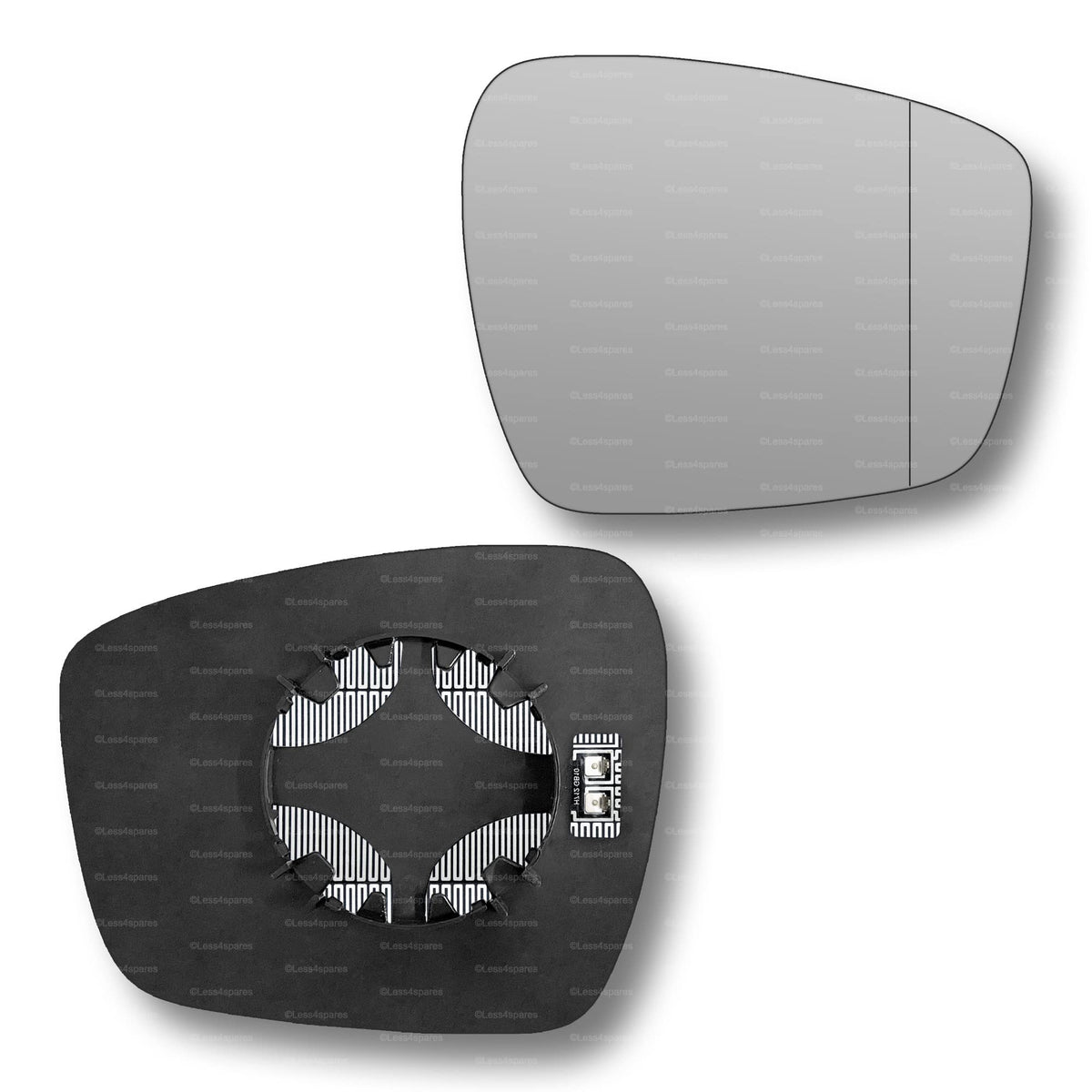 Replacement Wing Mirror Glass Right for Ford Edge 2015-2021 Clip-On Driver Off side Heated with Blind Spot