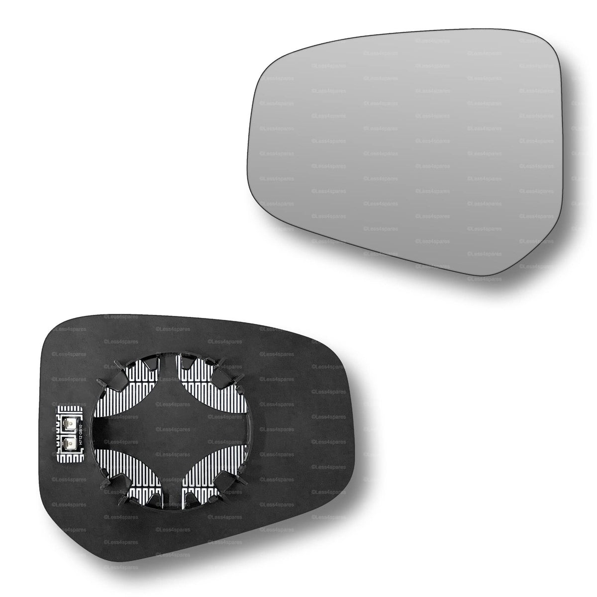 Replacement Wing Mirror Glass Left for Ford Transit Courier 2014-2021 Clip-On Passenger Near Side N/S Heated Convex