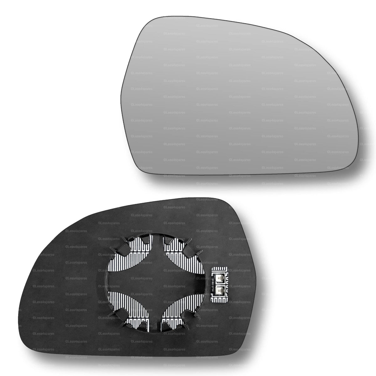 Replacement Wing Mirror Glass Right for Skoda Octavia 2009-2013 Clip-On Driver Off side Heated Convex