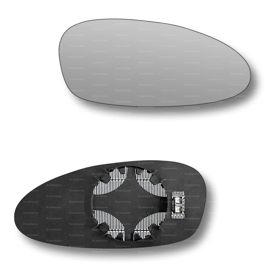 Replacement Wing Mirror Glass Right for Porsche 911 2005-2008 Clip-On Driver Off side Heated Convex