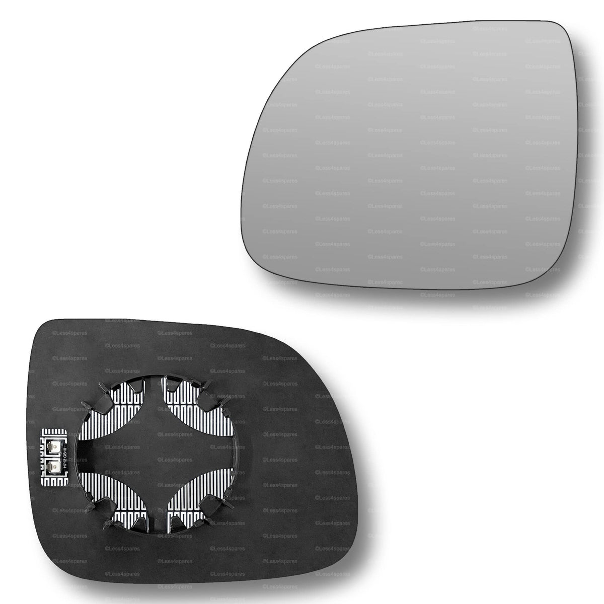 Replacement Wing Mirror Glass Right for Audi Q7 2010-2015 Clip-On Driver Off side Heated Convex